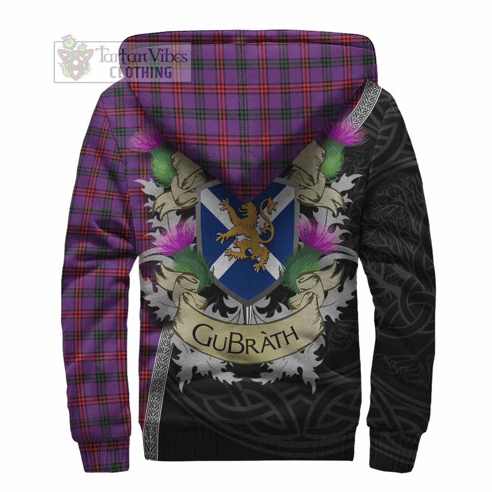 Tartan Vibes Clothing Montgomery Tartan Family Crest Sherpa Hoodie Lion Rampant Royal Thistle Shield Celtic Inspired