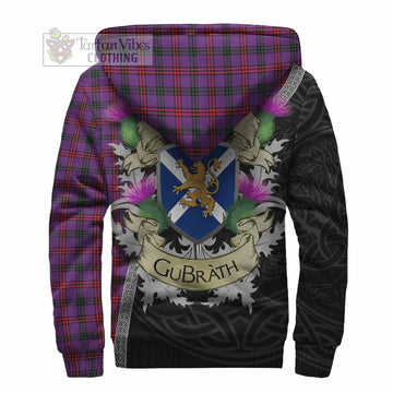 Montgomery Tartan Family Crest Sherpa Hoodie Lion Rampant Royal Thistle Shield Celtic Inspired