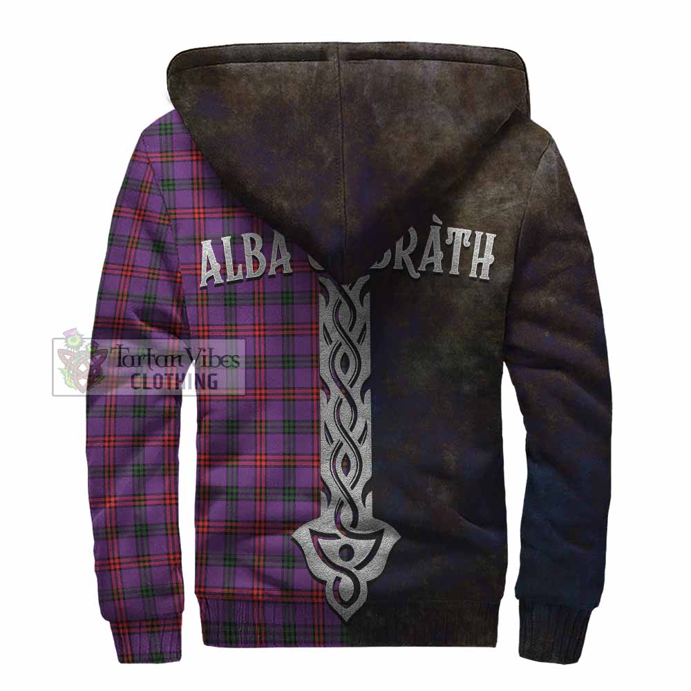 Tartan Vibes Clothing Montgomery Tartan Family Crest Sherpa Hoodie Alba Gu Brath Be Brave Lion Ancient Style
