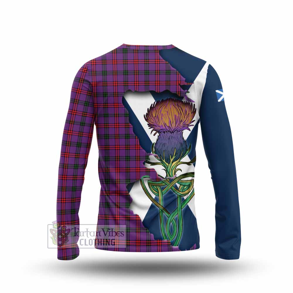 Tartan Vibes Clothing Montgomery Tartan Family Crest Long Sleeve T-Shirt Scottish Thistle Celtic Inspired