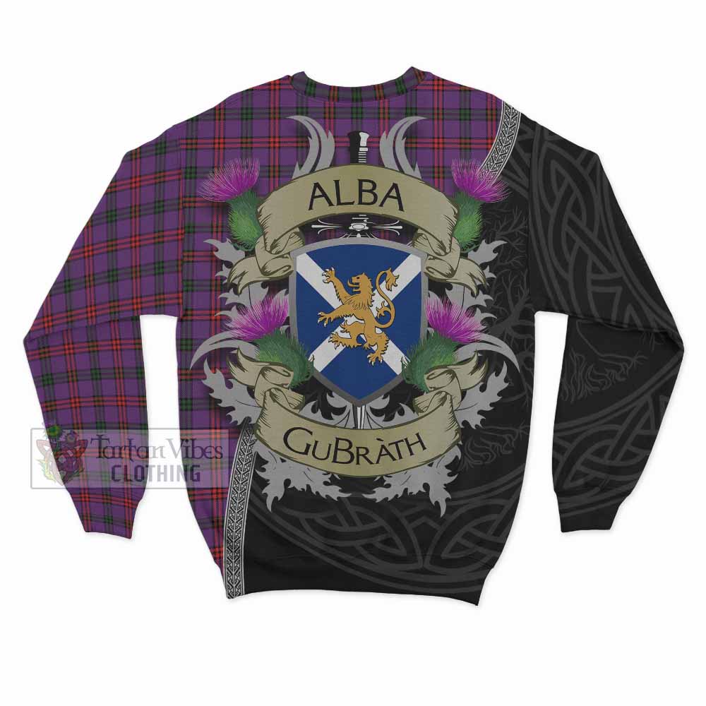 Tartan Vibes Clothing Montgomery Tartan Family Crest Sweatshirt Lion Rampant Royal Thistle Shield Celtic Inspired