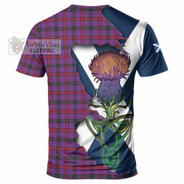 Tartan Vibes Clothing Montgomery Tartan Family Crest T-Shirt Scottish Thistle Celtic Inspired