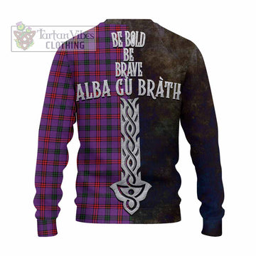 Montgomery Tartan Family Crest Knitted Sweater Alba Gu Brath Be Brave Lion Ancient Style