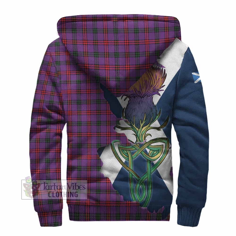 Tartan Vibes Clothing Montgomery Tartan Family Crest Sherpa Hoodie Scottish Thistle Celtic Inspired
