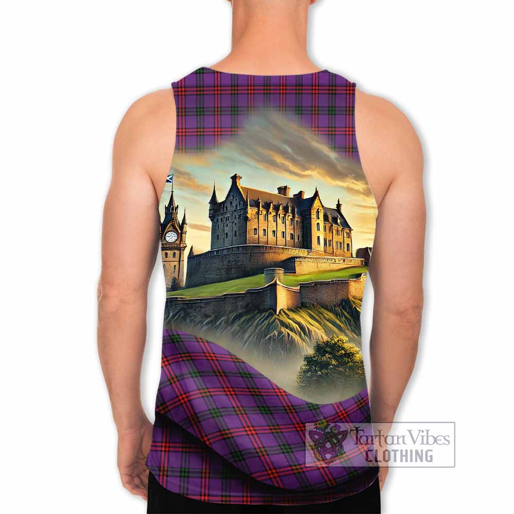 Tartan Vibes Clothing Montgomery Tartan Family Crest Men's Tank Top with Scottish Ancient Castle Style