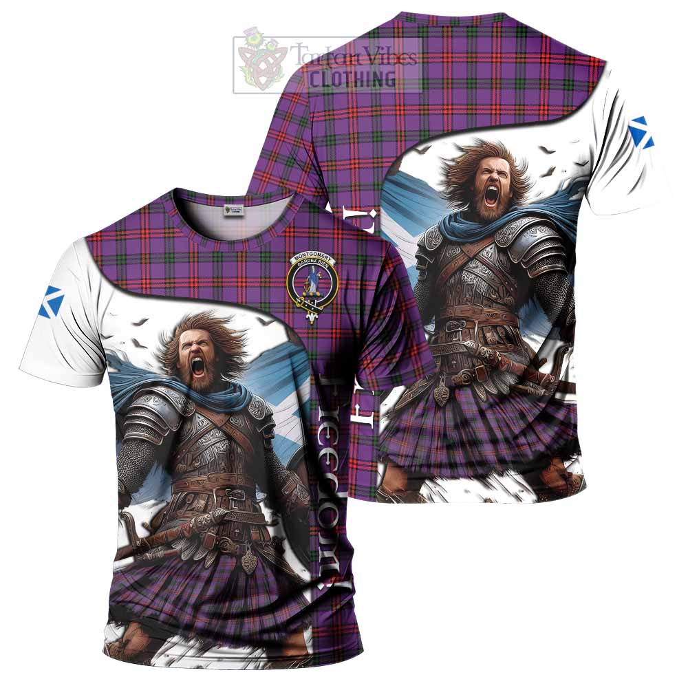 Montgomery Crest Tartan T-Shirt Inspired by the Freedom of Scottish Warrior