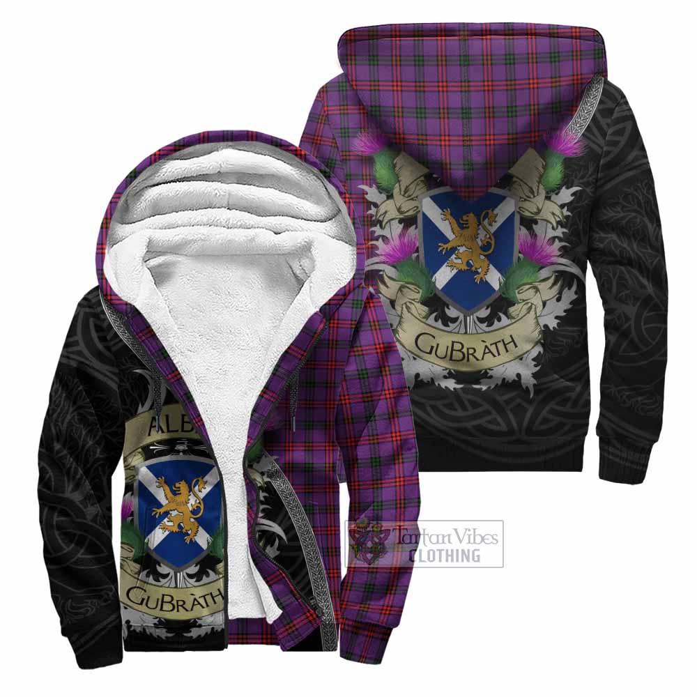 Tartan Vibes Clothing Montgomery Tartan Family Crest Sherpa Hoodie Lion Rampant Royal Thistle Shield Celtic Inspired