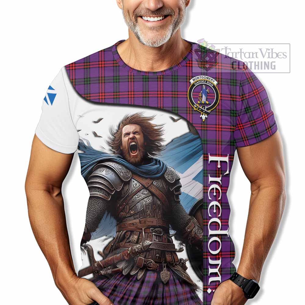 Montgomery Crest Tartan T-Shirt Inspired by the Freedom of Scottish Warrior