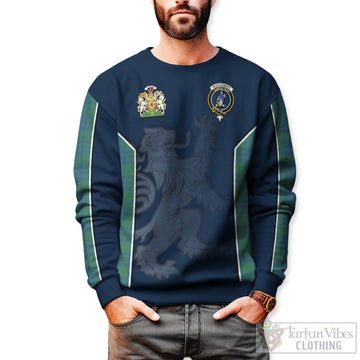Montgomery Ancient Tartan Sweater with Family Crest and Lion Rampant Vibes Sport Style