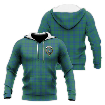 Montgomery Ancient Tartan Knitted Hoodie with Family Crest
