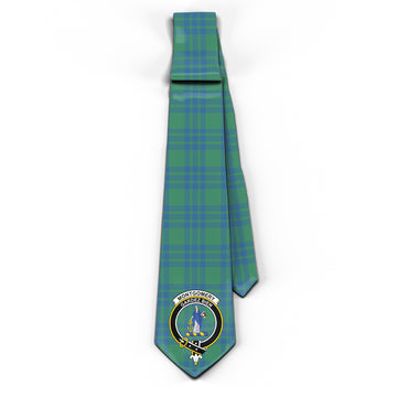 Montgomery Ancient Tartan Classic Necktie with Family Crest