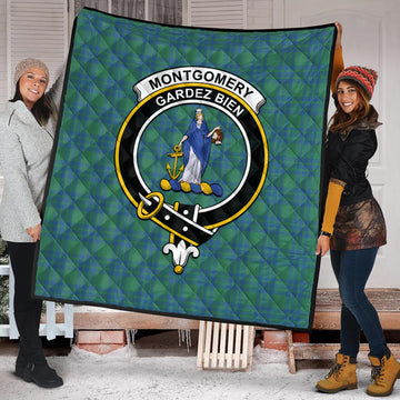 Montgomery Ancient Tartan Quilt with Family Crest