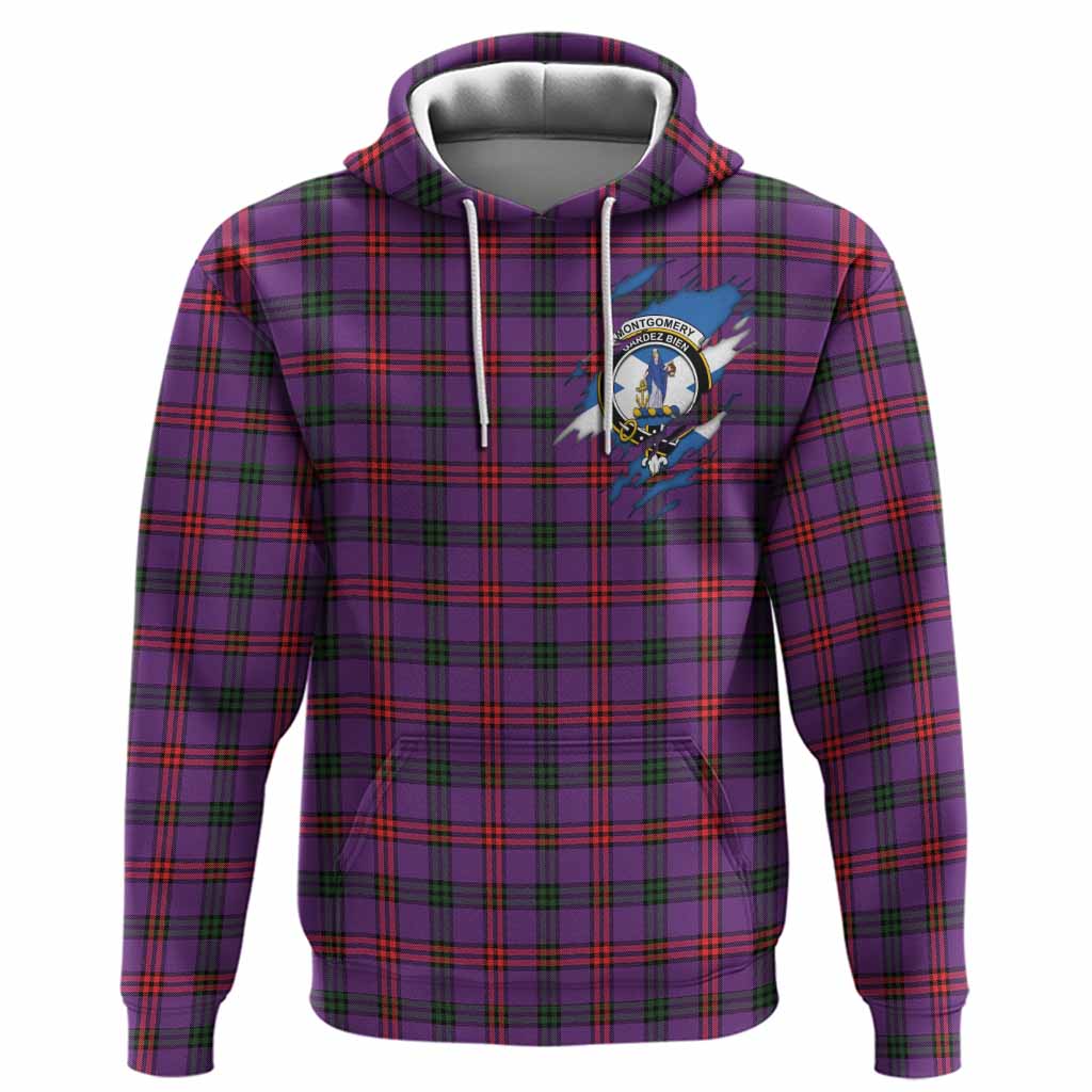 Montgomery Clan Crest In Me Tartan Hoodie Scotland Flag Style