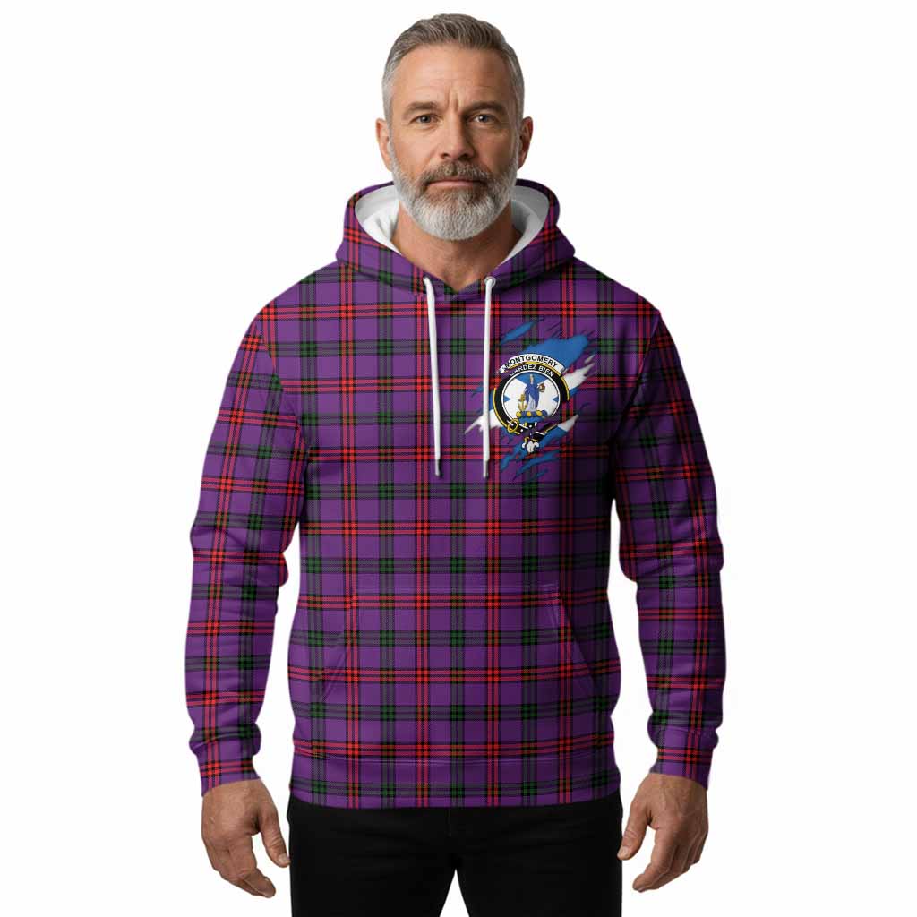 Montgomery Clan Crest In Me Tartan Hoodie Scotland Flag Style