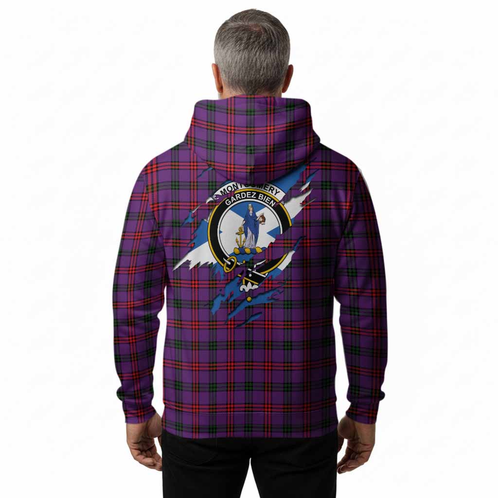 Montgomery Clan Crest In Me Tartan Hoodie Scotland Flag Style
