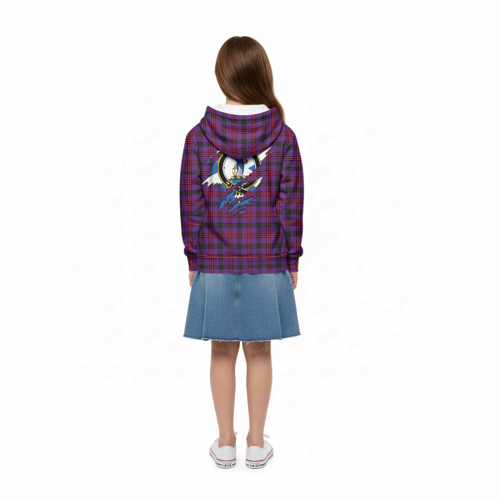Montgomery Clan Crest In Me Tartan Kid Hoodie Scotland Flag Style