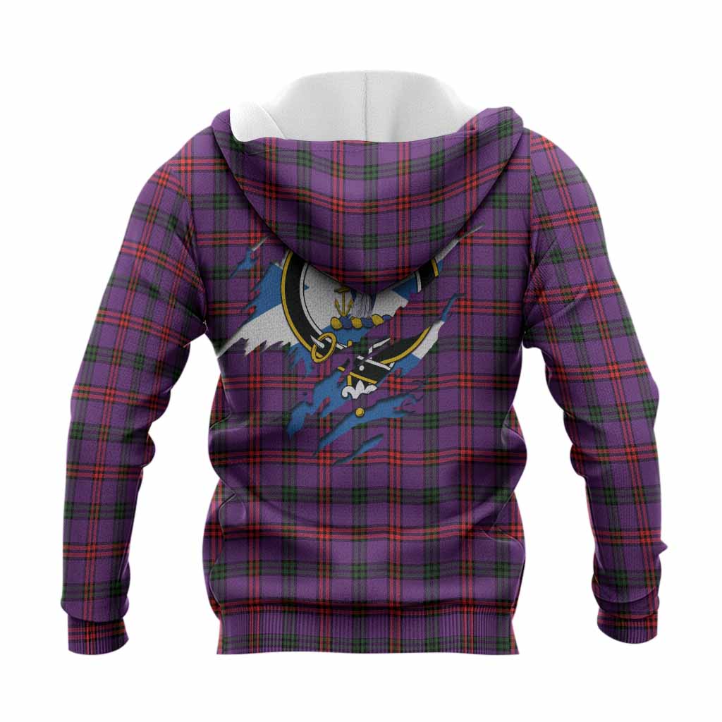 Montgomery Clan Crest In Me Tartan Knitted Hoodie Scotland Flag Style