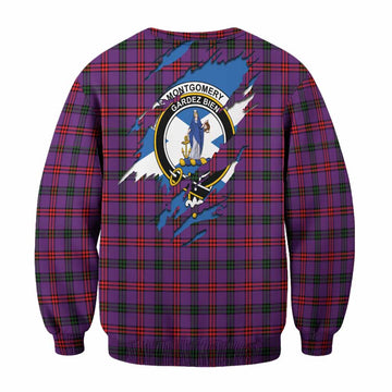 Montgomery Clan Crest In Me Tartan Sweatshirt Scotland Flag Style