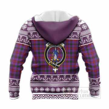Montgomery Clan Tartan Christmas Knitted Hoodie with Family Crest