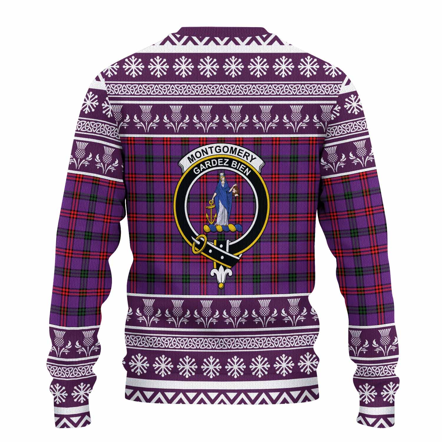 Montgomery Clan Tartan Christmas Ugly Sweater with Family Crest - Tartan Vibes Clothing