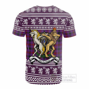 Montgomery Clan Tartan Crest Christmas Cotton T-shirt Coat of Arms Funny Style