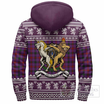 Montgomery Clan Tartan Crest Christmas Fleece Hoodie Coat of Arms Funny Style