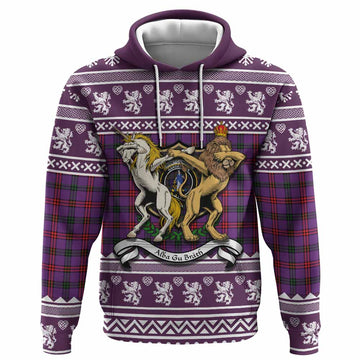 Montgomery Clan Tartan Crest Christmas Hoodie Coat of Arms Funny Style