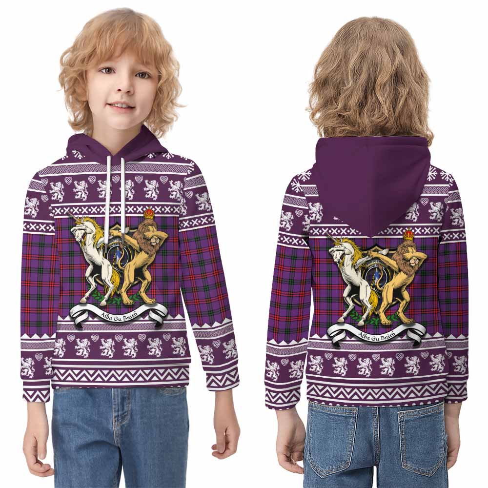 Montgomery Clan Tartan Crest Christmas Kid Hoodie Coat of Arms Funny Style - Tartan Vibes Clothing