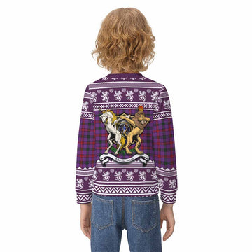 Montgomery Clan Tartan Crest Christmas Kid Ugly Sweatshirt Coat of Arms Funny Style - Tartan Vibes Clothing