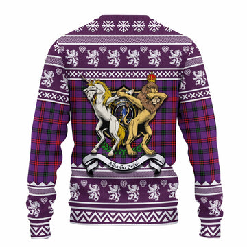Montgomery Clan Tartan Crest Christmas Ugly Sweater Coat of Arms Funny Style