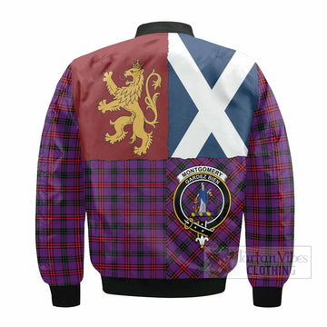 Montgomery Crest Tartan Bomber Jacket with Lion Rampant Saltire Style