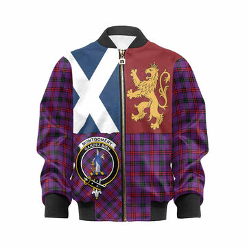Montgomery Crest Tartan Kid Bomber Jacket with Lion Rampant Saltire Style