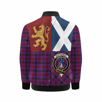 Montgomery Crest Tartan Kid Bomber Jacket with Lion Rampant Saltire Style
