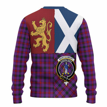 Montgomery Crest Tartan Knitted Sweater with Lion Rampant Saltire Style