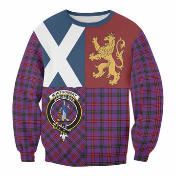 Montgomery Crest Tartan Sweatshirt with Lion Rampant Saltire Style