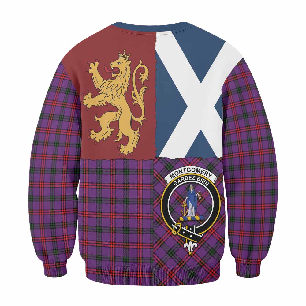 Montgomery Crest Tartan Sweatshirt with Lion Rampant Saltire Style