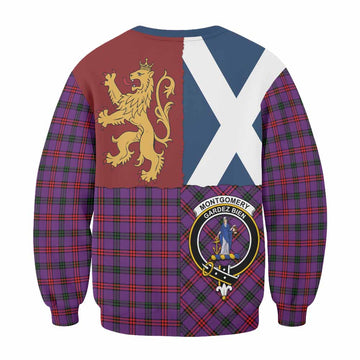 Montgomery Crest Tartan Sweatshirt with Lion Rampant Saltire Style