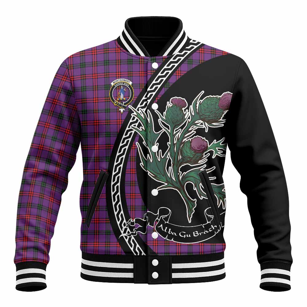 Montgomery Family Crest Tartan Baseball Jacket Alba Thistle Inspired - Tartan Vibes Clothing
