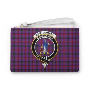 Montgomery Family Crest Tartan Clutch Bag