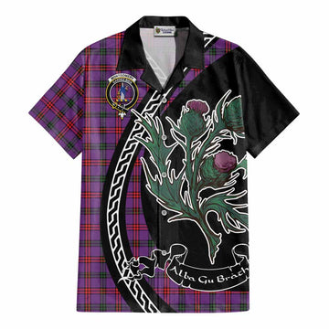 Montgomery Family Crest Tartan Cotton Hawaiian Shirt Alba Thistle Inspired - Tartan Vibes Clothing