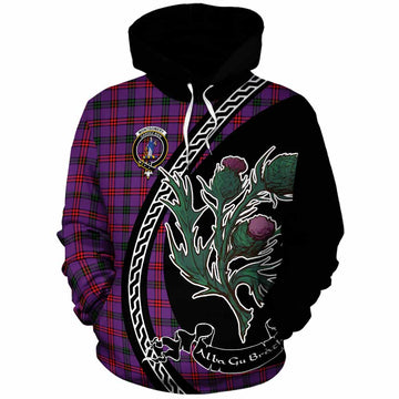 Montgomery Family Crest Tartan Cotton Hoodie Alba Thistle Inspired