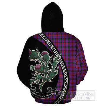 Montgomery Family Crest Tartan Cotton Hoodie Alba Thistle Inspired