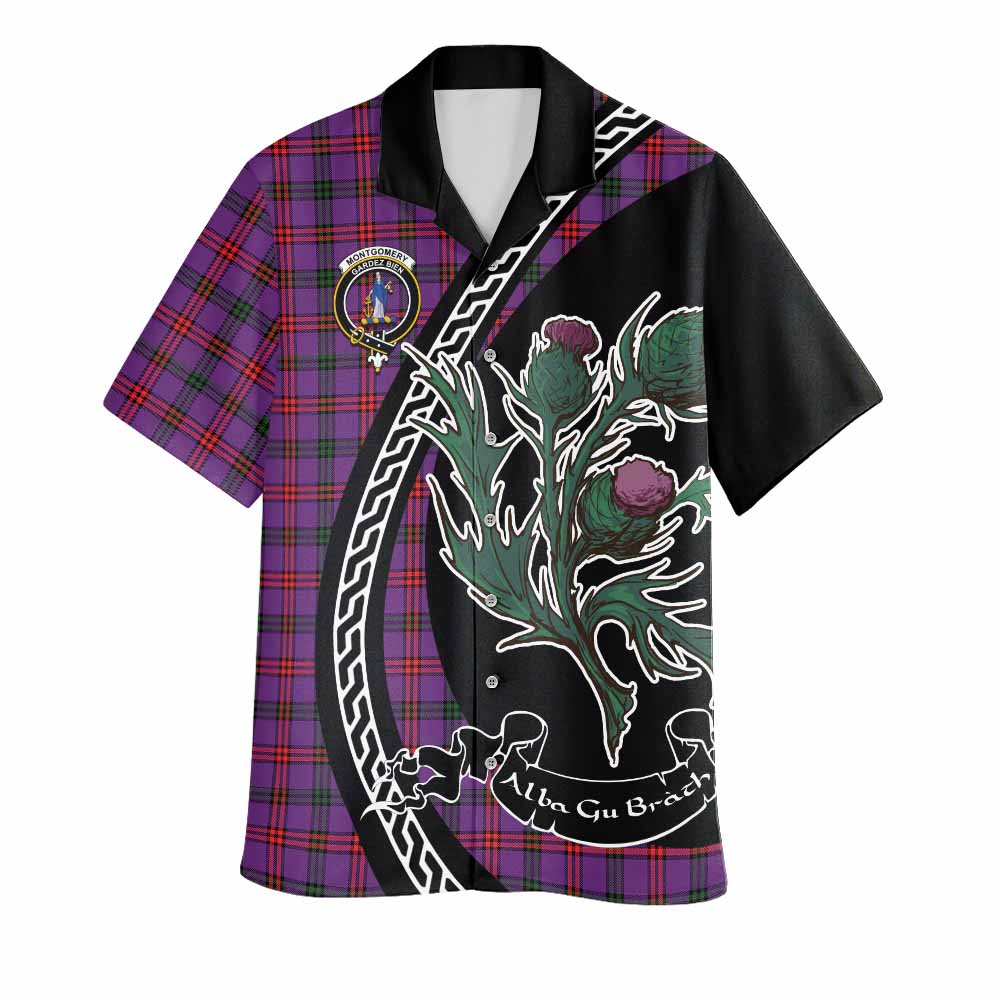 Montgomery Family Crest Tartan Hawaiian Shirt Alba Thistle Inspired - Tartan Vibes Clothing