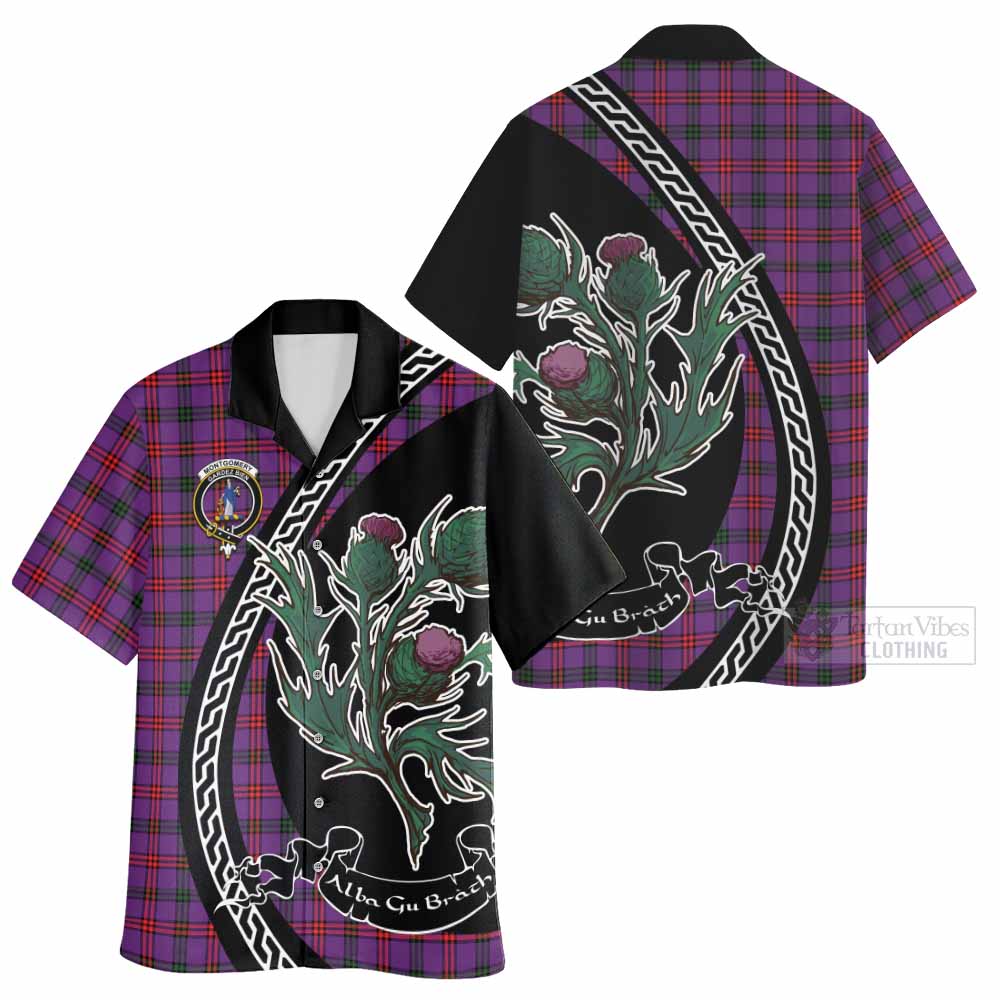 Montgomery Family Crest Tartan Hawaiian Shirt Alba Thistle Inspired - Tartan Vibes Clothing