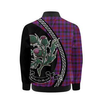 Montgomery Family Crest Tartan Kid Bomber Jacket Alba Thistle Inspired - Tartan Vibes Clothing