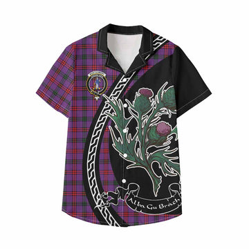 Montgomery Family Crest Tartan Kid Hawaiian Shirt Alba Thistle Inspired - Tartan Vibes Clothing