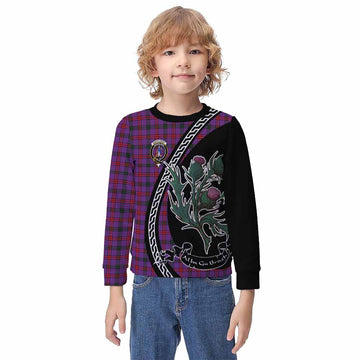 Montgomery Family Crest Tartan Kid Knitted Sweatshirt Alba Thistle Inspired - Tartan Vibes Clothing