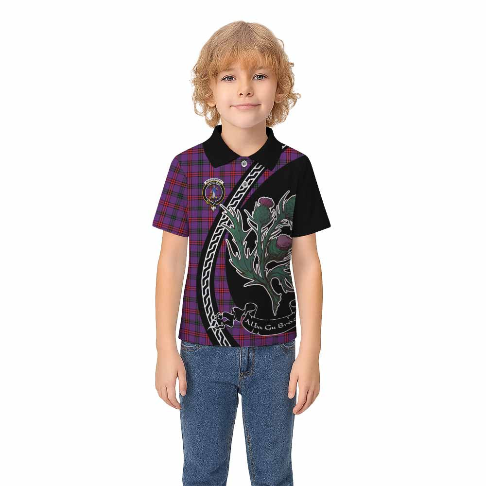 Montgomery Family Crest Tartan Kid Polo Shirt Alba Thistle Inspired - Tartan Vibes Clothing