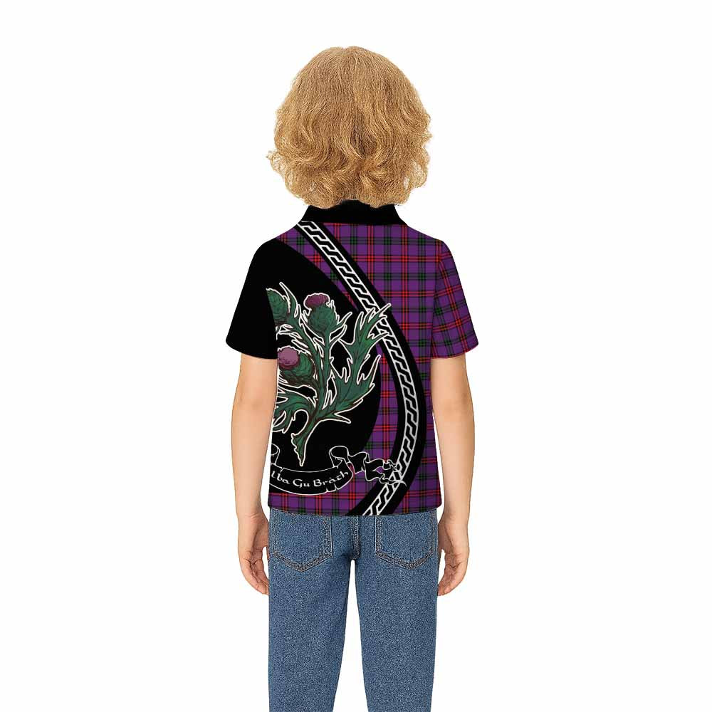 Montgomery Family Crest Tartan Kid Polo Shirt Alba Thistle Inspired - Tartan Vibes Clothing