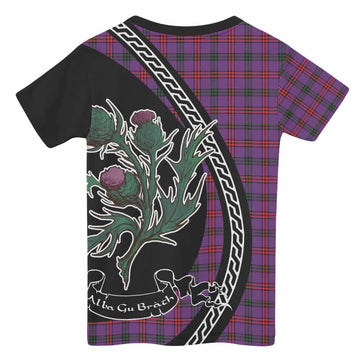 Montgomery Family Crest Tartan Kid T-shirt Alba Thistle Inspired - Tartan Vibes Clothing